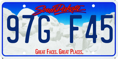 SD license plate 97GF45