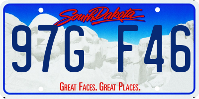 SD license plate 97GF46