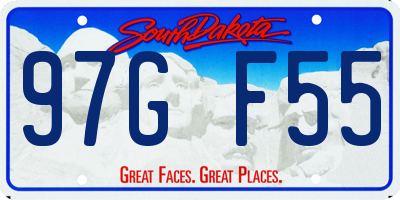 SD license plate 97GF55