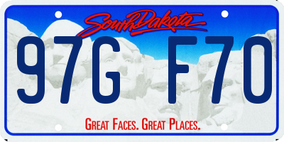 SD license plate 97GF70