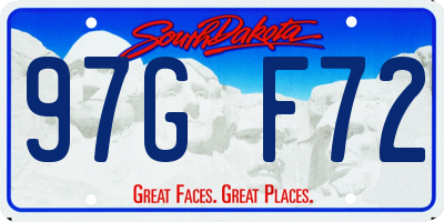 SD license plate 97GF72