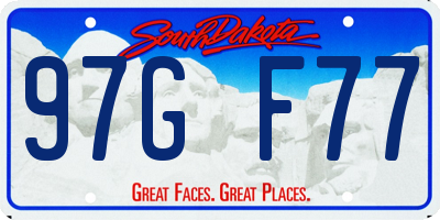 SD license plate 97GF77