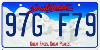 SD license plate 97GF79