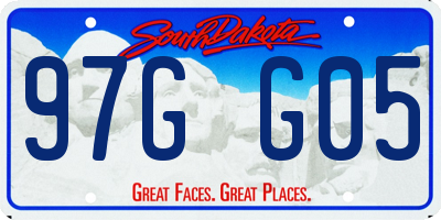 SD license plate 97GG05