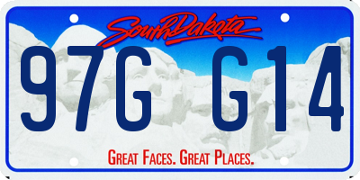 SD license plate 97GG14