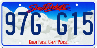 SD license plate 97GG15