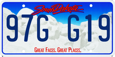 SD license plate 97GG19
