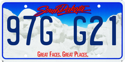 SD license plate 97GG21
