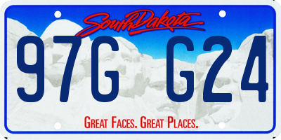 SD license plate 97GG24