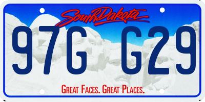 SD license plate 97GG29