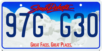 SD license plate 97GG30