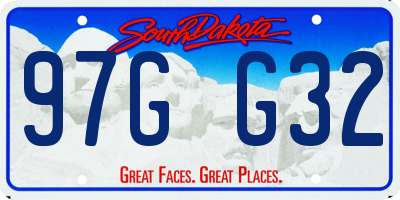 SD license plate 97GG32