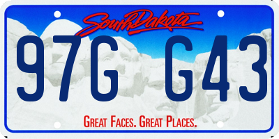 SD license plate 97GG43