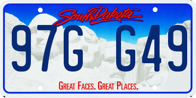 SD license plate 97GG49