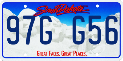 SD license plate 97GG56