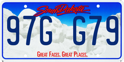 SD license plate 97GG79