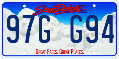 SD license plate 97GG94