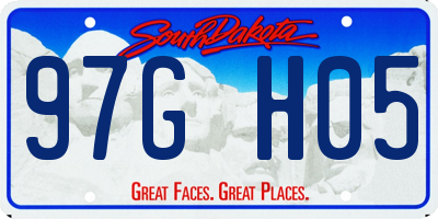 SD license plate 97GH05