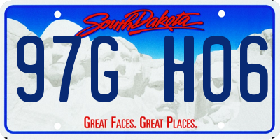 SD license plate 97GH06