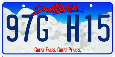 SD license plate 97GH15