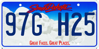 SD license plate 97GH25