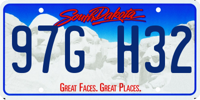 SD license plate 97GH32