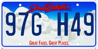 SD license plate 97GH49