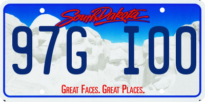 SD license plate 97GI00