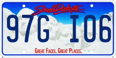 SD license plate 97GI06