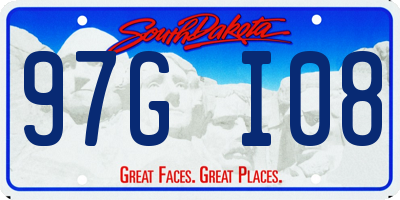 SD license plate 97GI08