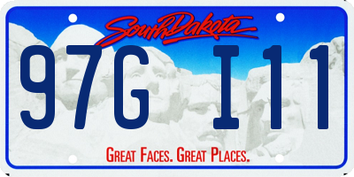 SD license plate 97GI11