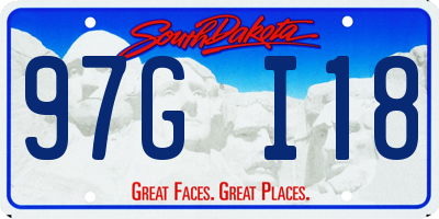 SD license plate 97GI18