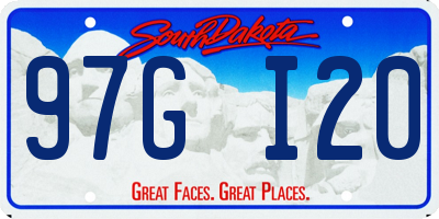 SD license plate 97GI20