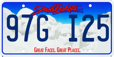 SD license plate 97GI25