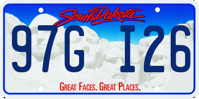 SD license plate 97GI26