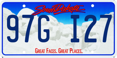 SD license plate 97GI27