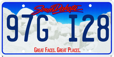 SD license plate 97GI28