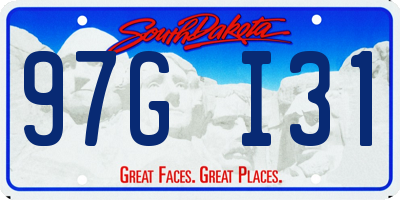 SD license plate 97GI31