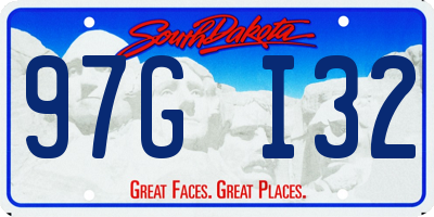 SD license plate 97GI32