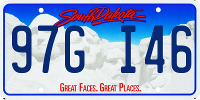 SD license plate 97GI46