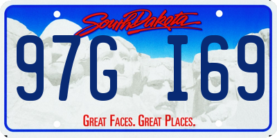 SD license plate 97GI69
