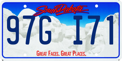 SD license plate 97GI71