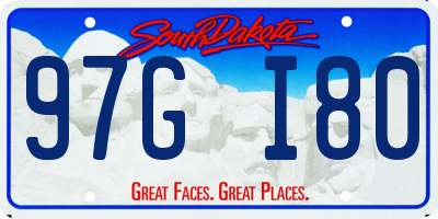 SD license plate 97GI80