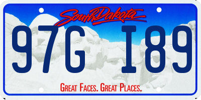 SD license plate 97GI89