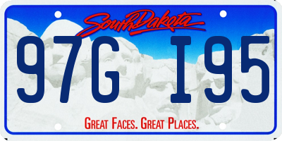 SD license plate 97GI95