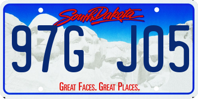 SD license plate 97GJ05