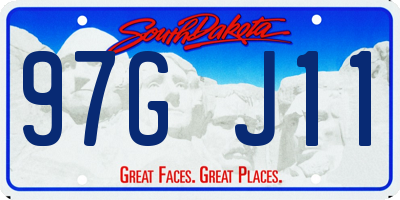 SD license plate 97GJ11