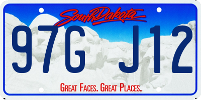 SD license plate 97GJ12