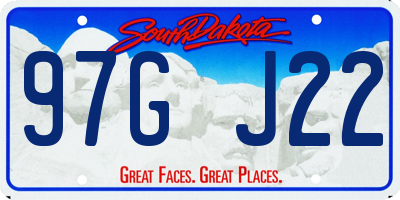 SD license plate 97GJ22