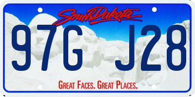 SD license plate 97GJ28